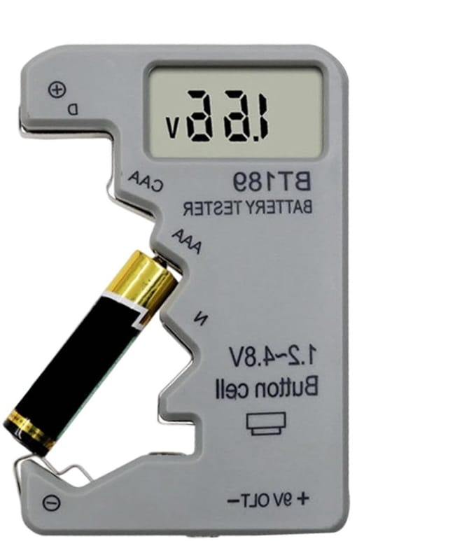 Batterijtester - Testapparaat - Energiebeheer - Ecologische test - Compact formaat - Zwart