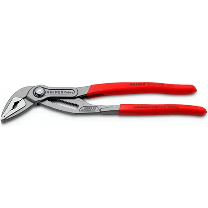 Waterpomptang Cobra® ES L.250 mm, klembereik 42 mm, met gepolijste kunststof bekleding, KNIPEX