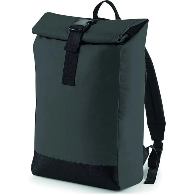 Reflective Roll-Top Backpack/Rugzak BagBase - 15 Liter Black