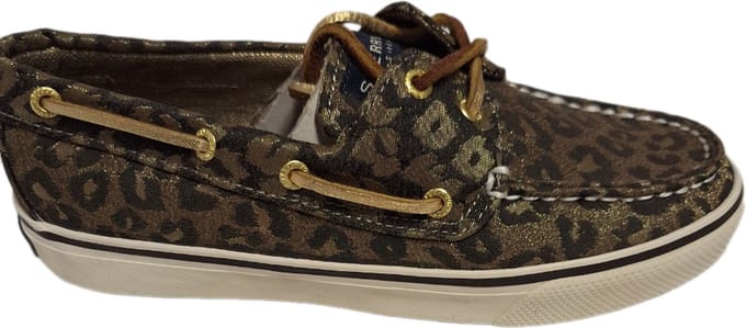 SPERRY-BOOTSHOES-CANVAS-TAN LEOPARD-SIZE 35.5