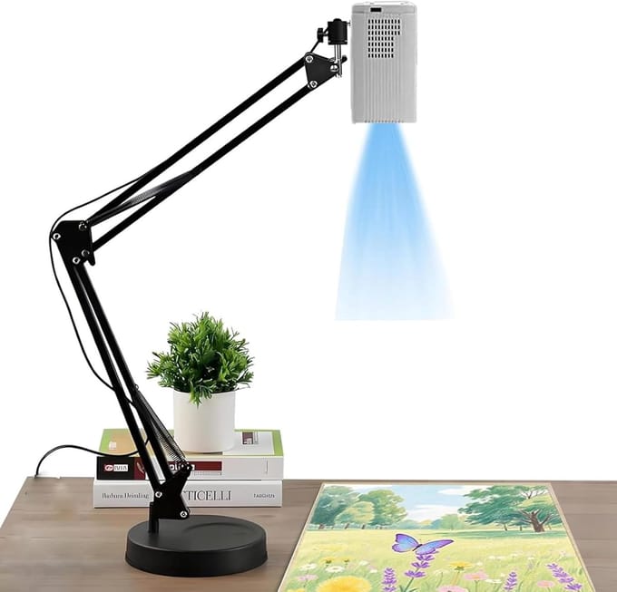 Kunst Projector - Schets Hulp - Tekenen en Schilderen - 360 Graden Rotatie - A4 A3 Formaat - Wit