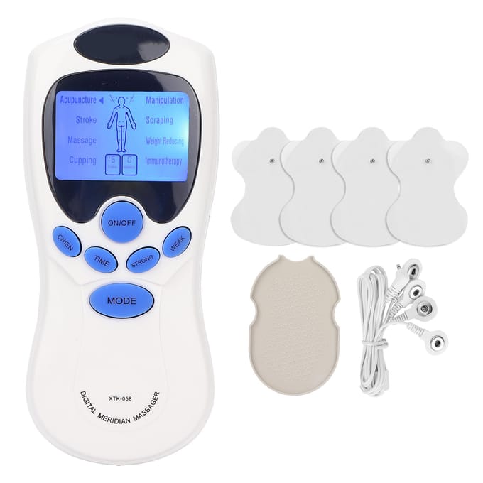 Digitale Therapie Machine Pijnverlichting Modus Verstelbaar Draagbare Nek Schouder Massage Machine US Stekker 100‑240V blue