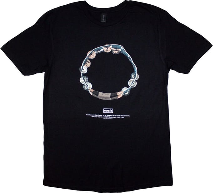 Oasis - Definitely Maybe Tambourine Heren T-shirt - S - Zwart