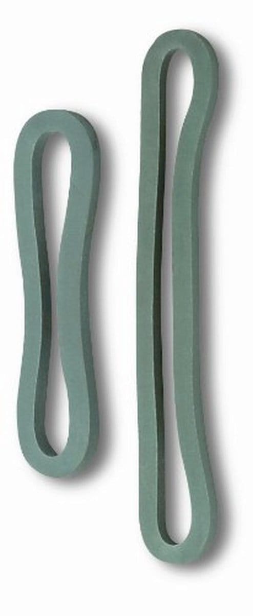 Set van 10 vierkante elastieken voor camping - 5 mm breedte - 120 mm lengte