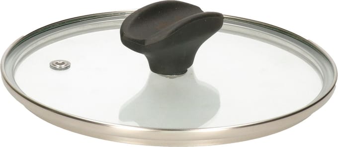 5Five universele pannendeksel voor pannen van 16 cm - glas - stoomgaatje - D17 x H6 cm