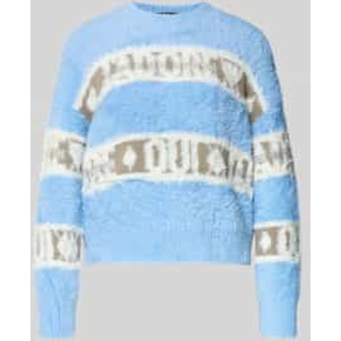 Regular fit pullover in tricotlook met gestikt logo