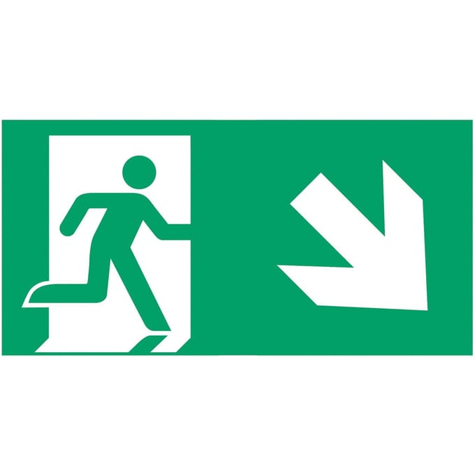 B-Safety Schild vluchtroute type E voor L-LUX standaard Eco