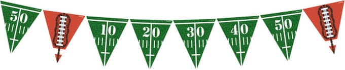 Amscan Slinger Touchdown! 400 X 19 Cm Papier Groen/oranje