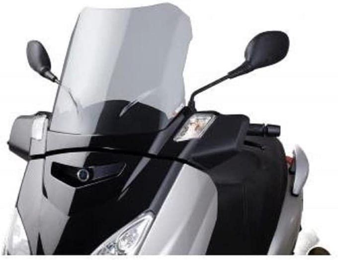 Motor Voorruit Touring - Windscherm Scooter - Verbeter Aerodynamica - V-Tech Ontwerp - 50.4 x 47.9 cm - Transparant