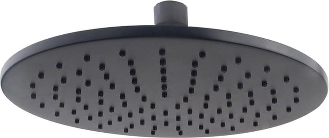 Wiesbaden UniMatch hoofddouche rond 25 x 0,8 cm mat zwart