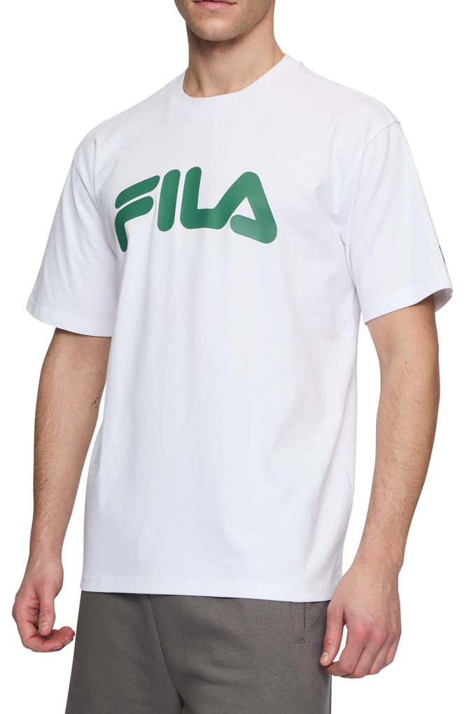 FILA Lasson Loose Fit Tee Bright White Taglia: XS | Magliette basic Outlet | Uomo | Bianco