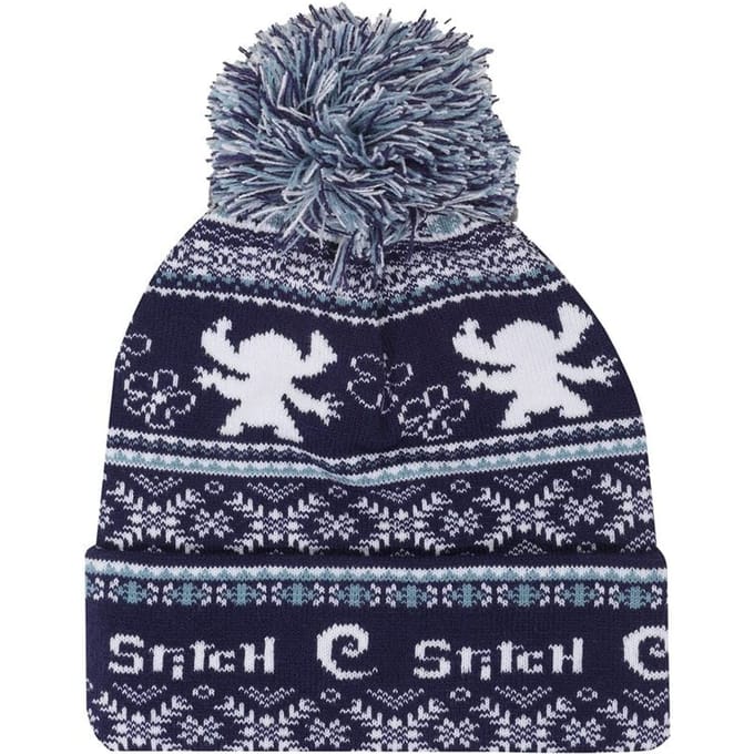 Lilo & Stitch Fair Isle Unisex Beanie - blauw/wit - Standard