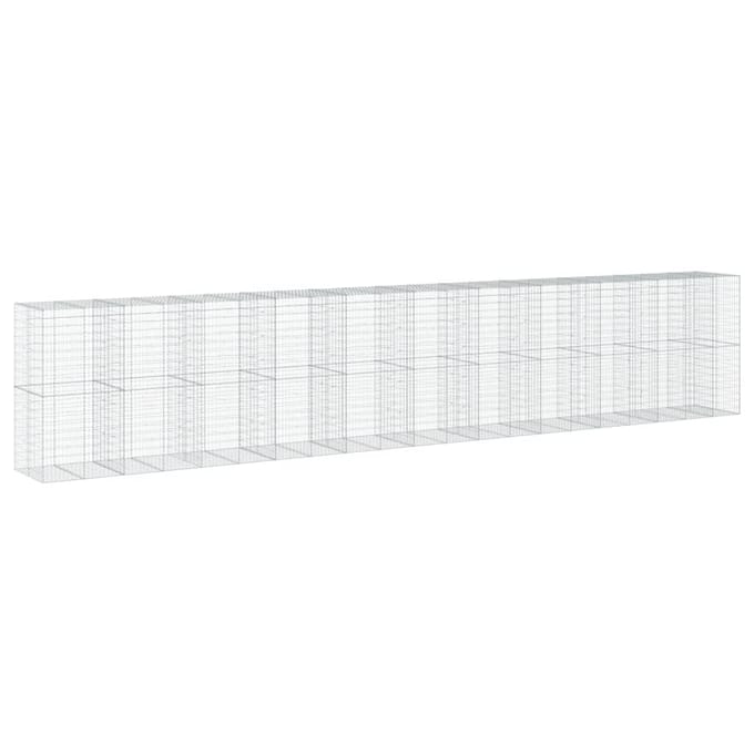 vidaXL - Schanskorf - 1050x100x200 - cm - gegalvaniseerd - ijzer - zilverkleurig