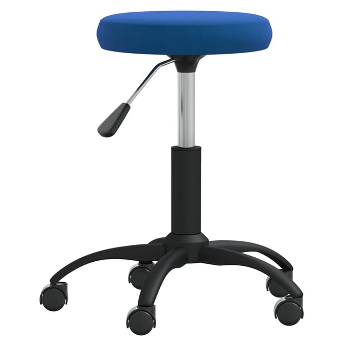 vidaXL - Kantoorstoel - draaibaar - fluweel - blauw