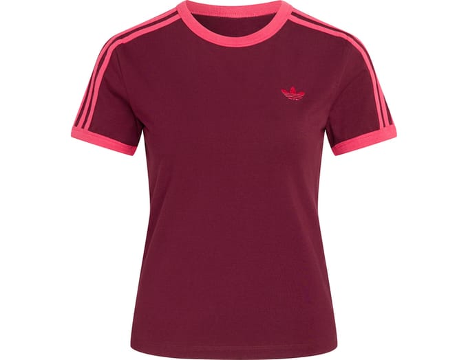 Adidas Originals 3-stripes Slim T-shirt Dames Rood