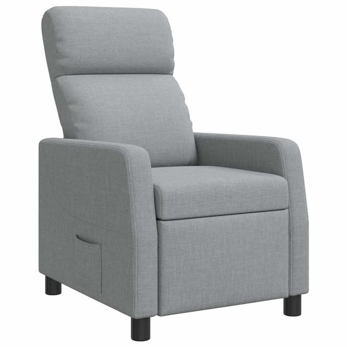 vidaXL - Recliner - Lichtgrijs - Stof