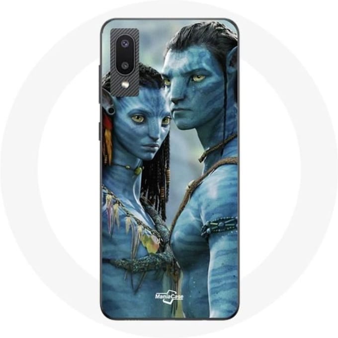 Coque - maniacase - Samsung Galaxy A02 - Noir - Souple - Avatar Neytiri et Jake noir