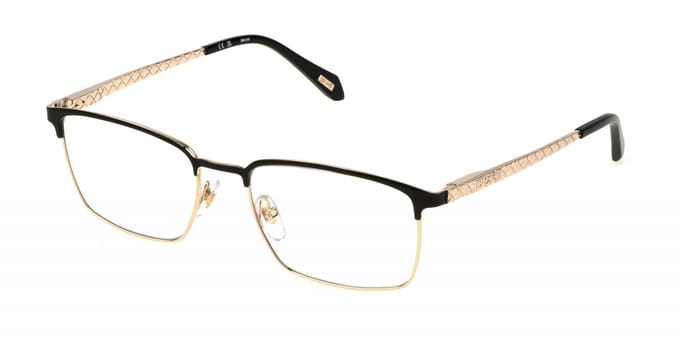 Just Cavalli VJC058 Oro rose' luc.c/parti nero luc 55/18/145 MAN Brilmonturen
