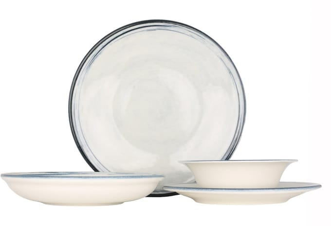 Kütahya Porselen Serviesset (Medium) - Frame - 24 delig - 6 persoons - Porselein