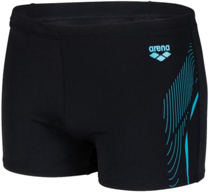 Arena Zwemshort model swimshort graphic Junior - Navy/LichtBlauw - Maat 164