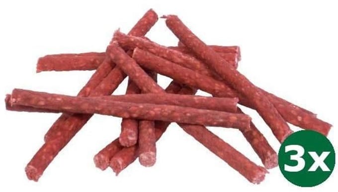 3x5 inch 12,5 cm 100x9-10mm Petsnack munchy rood