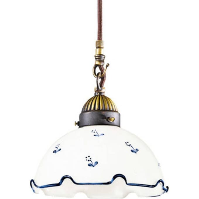 austrolux Hanglamp Nonna Millefleurs Ø 20 cm 1-lamp blauw
