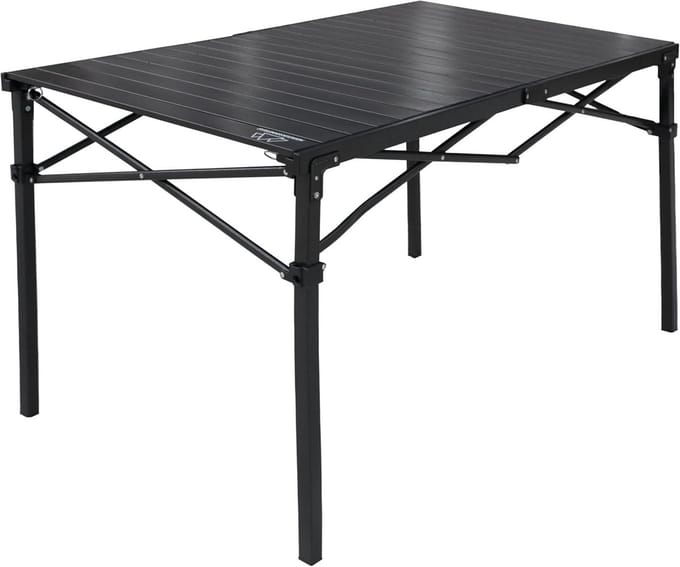 Zware Roll-Top Campingtafel - Draagbare Aluminium Klaptafel met Stalen Frame