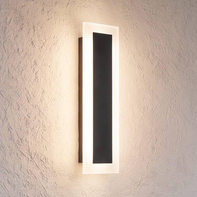 Milagro Lighting LED buiten wandlamp Wow, zwart/wit, metaal, IP54, CCT