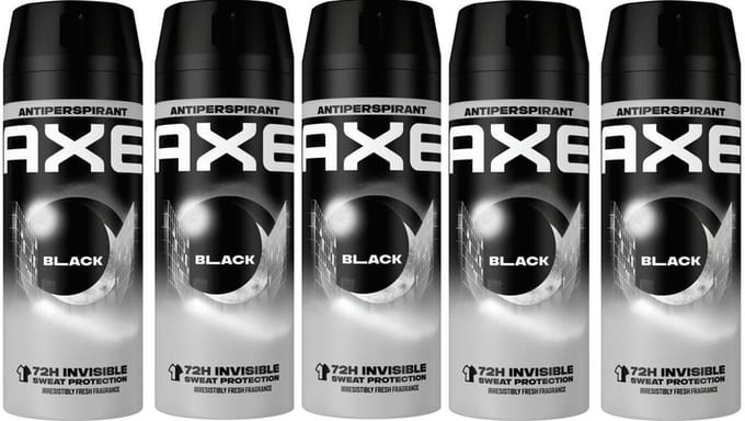 MULTI BUNDEL 5 stuks Axe BLACK DRY - deodorant - spray 150 ml