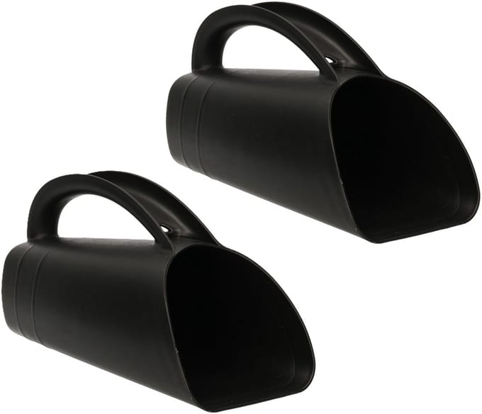 Prosperplast Gieter schep - 2x - multifunctioneel - zwart - 12 cm - planten water geven