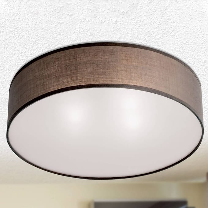 ORION Textiel-plafondlamp Seda, bruin