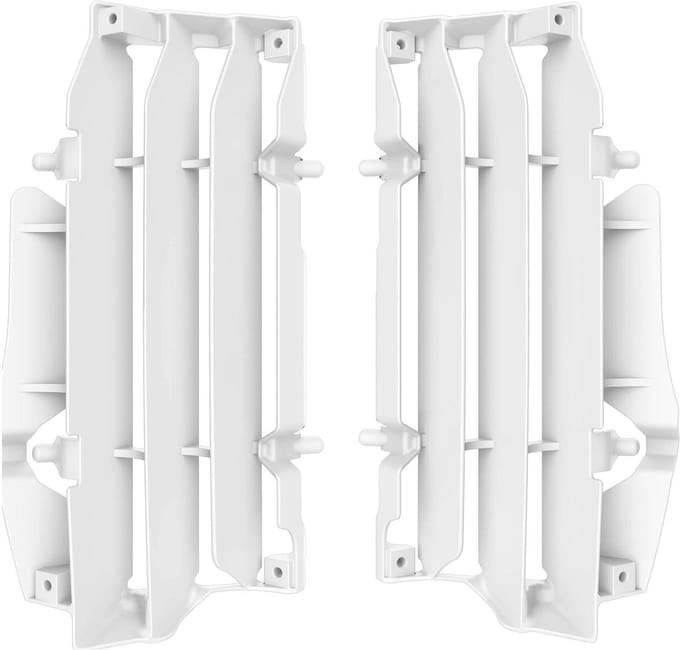 Radiator Beschermers - Motor Onderdelen - Motor Beschermen - Sterk Polypropyleen - Set van 2 - Wit