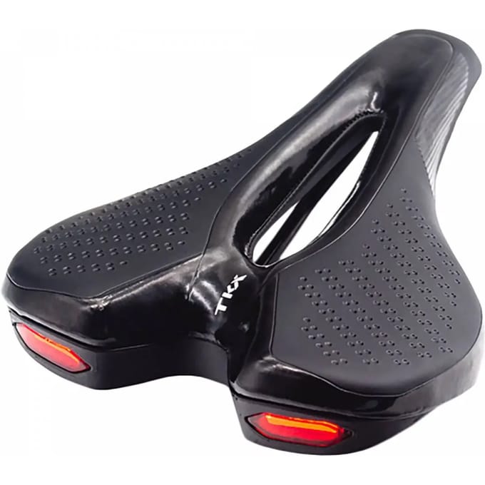 Mountainbikezadel met dubbel achterlicht TKX