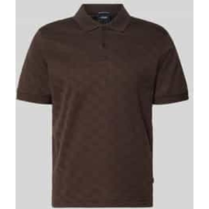 modern fit poloshirt met structuurpatroon model 'Roberto'