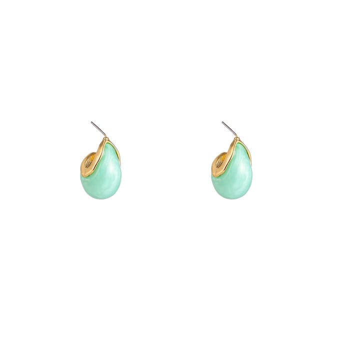 Go Dutch Label Oorknoppen Drop Hoop Mint