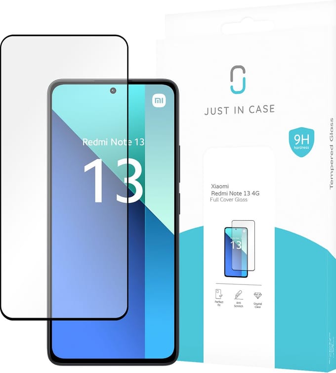 Just in Case screenprotector geschikt voor Xiaomi Redmi Note 13 (4G) - Screenprotector Full Cover Gehard Glas