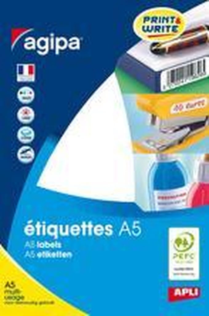 agipa universele etiketten, 32 x 40 mm, wit