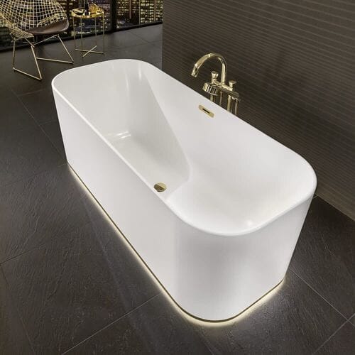 Villeroy & Boch Finion freestanding bathtub 170 x 70 cm with design ring, Emotion function UBQ177FIN7A300V1-01