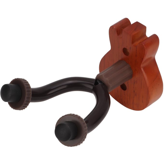 Support Mural pour Guitare Hêtre Métal Marron Vintage Crochet Support pour Guitares Basse Ukulélé black