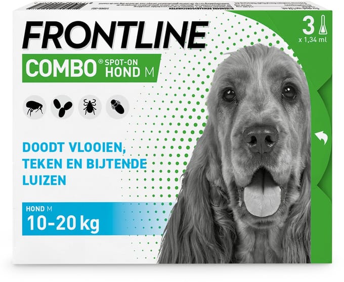 Frontline Combo - Anti Vlooien- en Tekenmiddel - M - 10-20kg - 3st