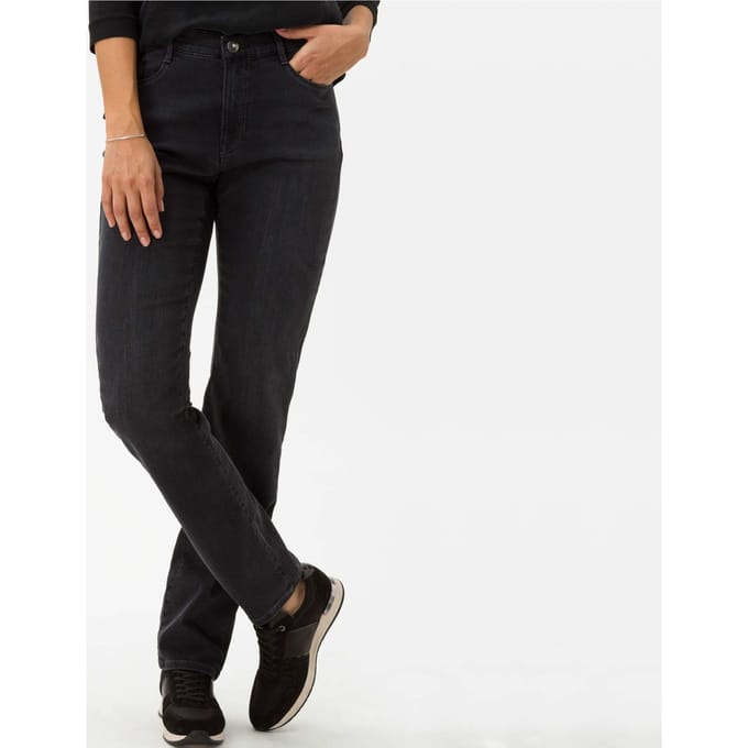 Brax Dames Jeans  Style CAROLA, denim donkergrijs, maat 34