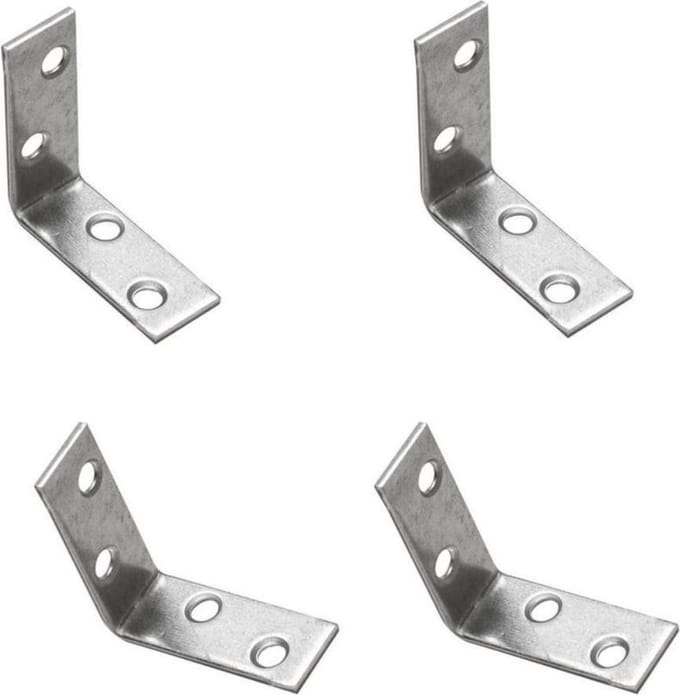 TQ4U stoelhoek | 40 x 40 x 15 mm | RVS | 4 stuks