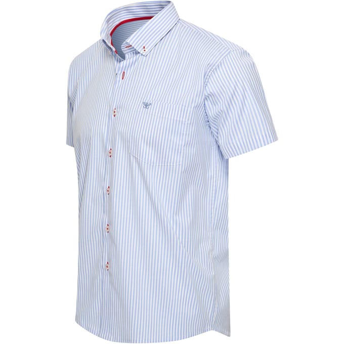 Cappuccino Italia - Heren Overhemden Bronte Stretch - Blauw - Maat M