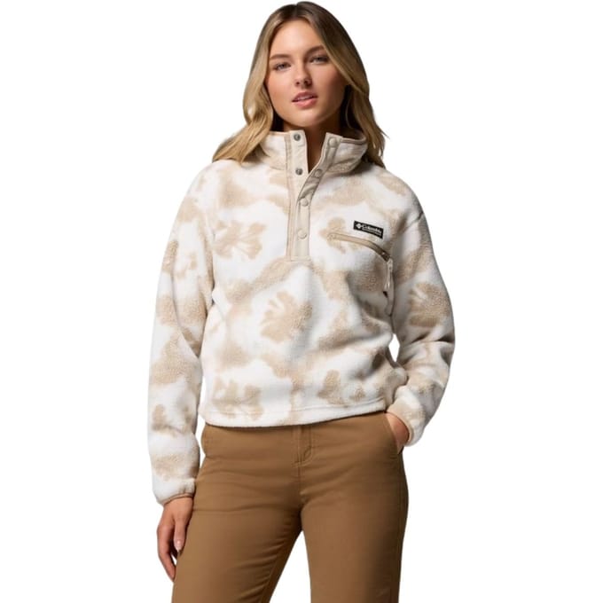 Fleece Jack Columbia HELVETIA II PRINTED CROPPED HALF SNAP FLEECE