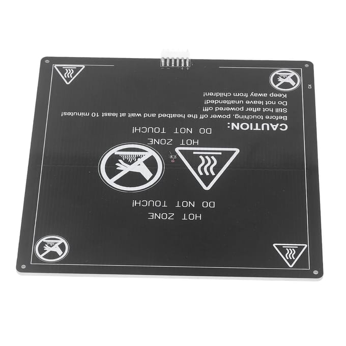 3D Printer Verwarmd Bed 220x220mm 3mm Dik Aluminium Verwarmd Bed met 90cm Draad DC12V black