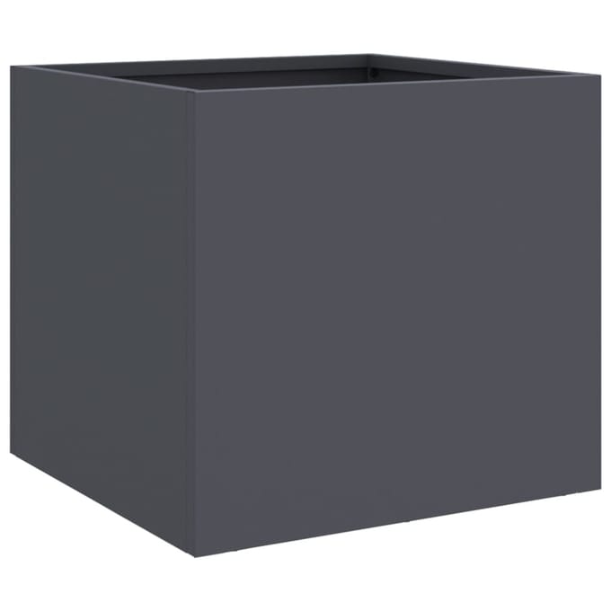 vidaXL - Plantenbak - 32x30x29 - cm - staal - antracietkleurig