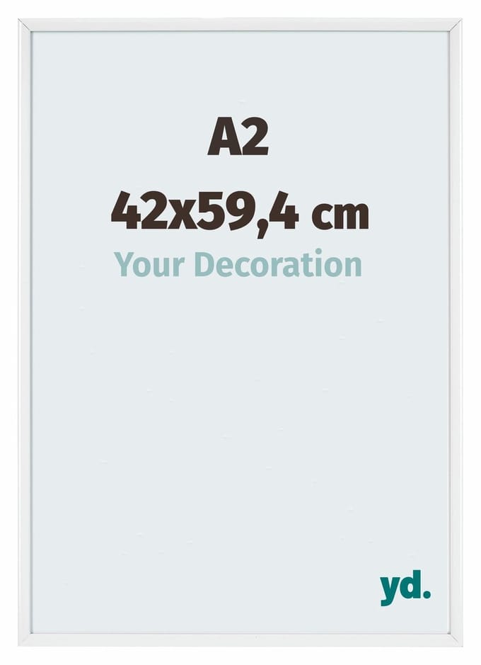 Your Decoration - Fotolijst A2 42x59,4 cm - Aluminium - Wit Hoogglans - Aurora
