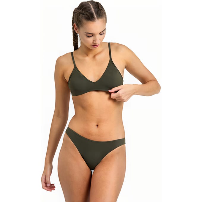 Arena Women's  Solid Bikini Triangle Dark Olive Taglia: 44 | Bikini Outlet | Donna | Verde
