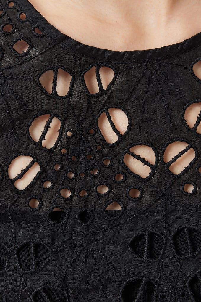 AllSaints Meadow Emb Top Black Größe: 4 | Blusen Outlet | Damen | Schwarz
