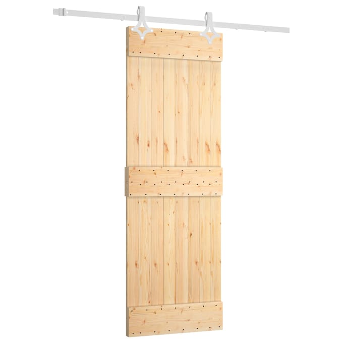 vidaXL - Schuifdeur - 70 - x - 210 - cm - Massief - Pine - Hout - (Onbehandeld)